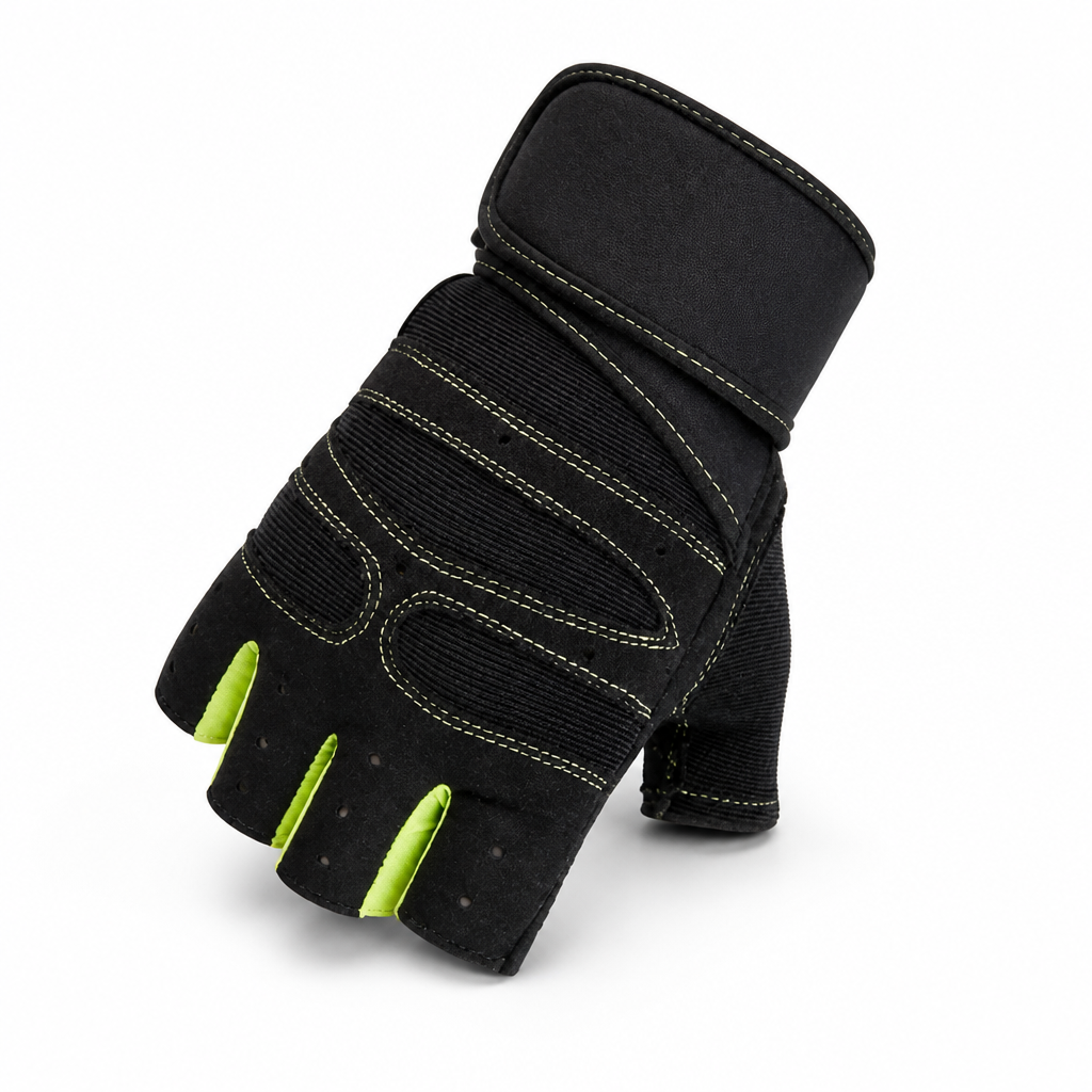 Breathable Wrist Support and Impact Padding Workout Gloves