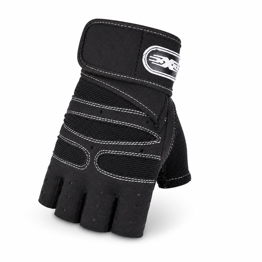Breathable Wrist Support and Impact Padding Workout Gloves