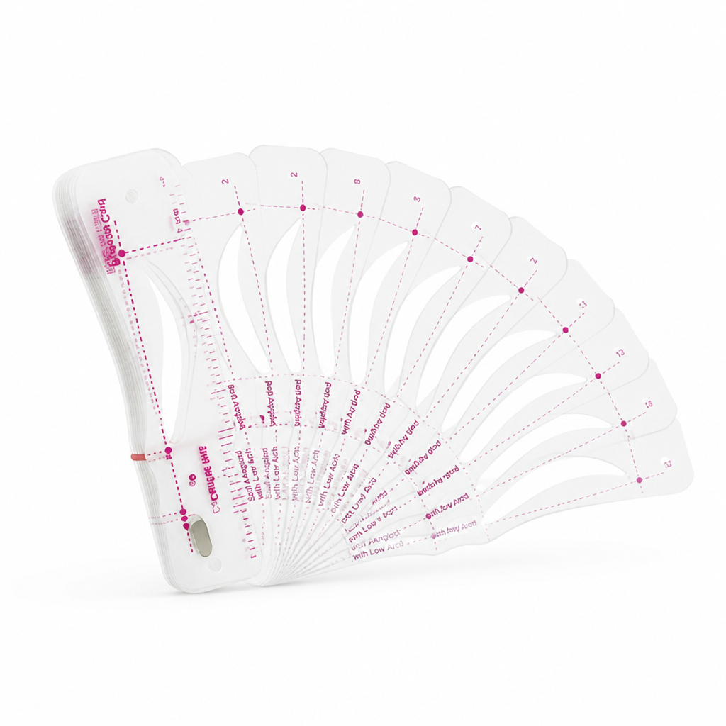 Brow Stencil Kit 12-Piece Reusable Perfect-Ratio