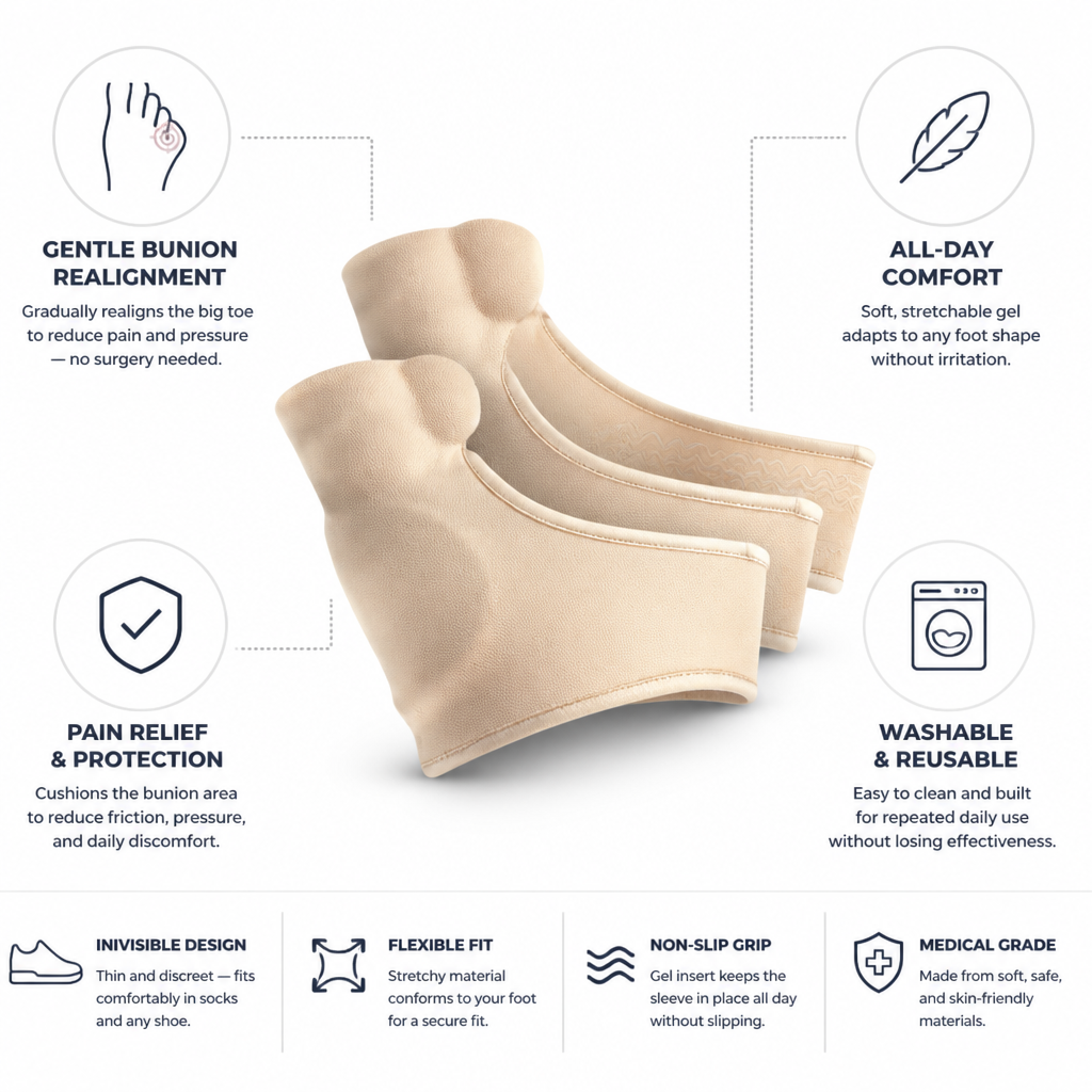 Bunion Corrector Soft Medical Gel Invisible & Washable