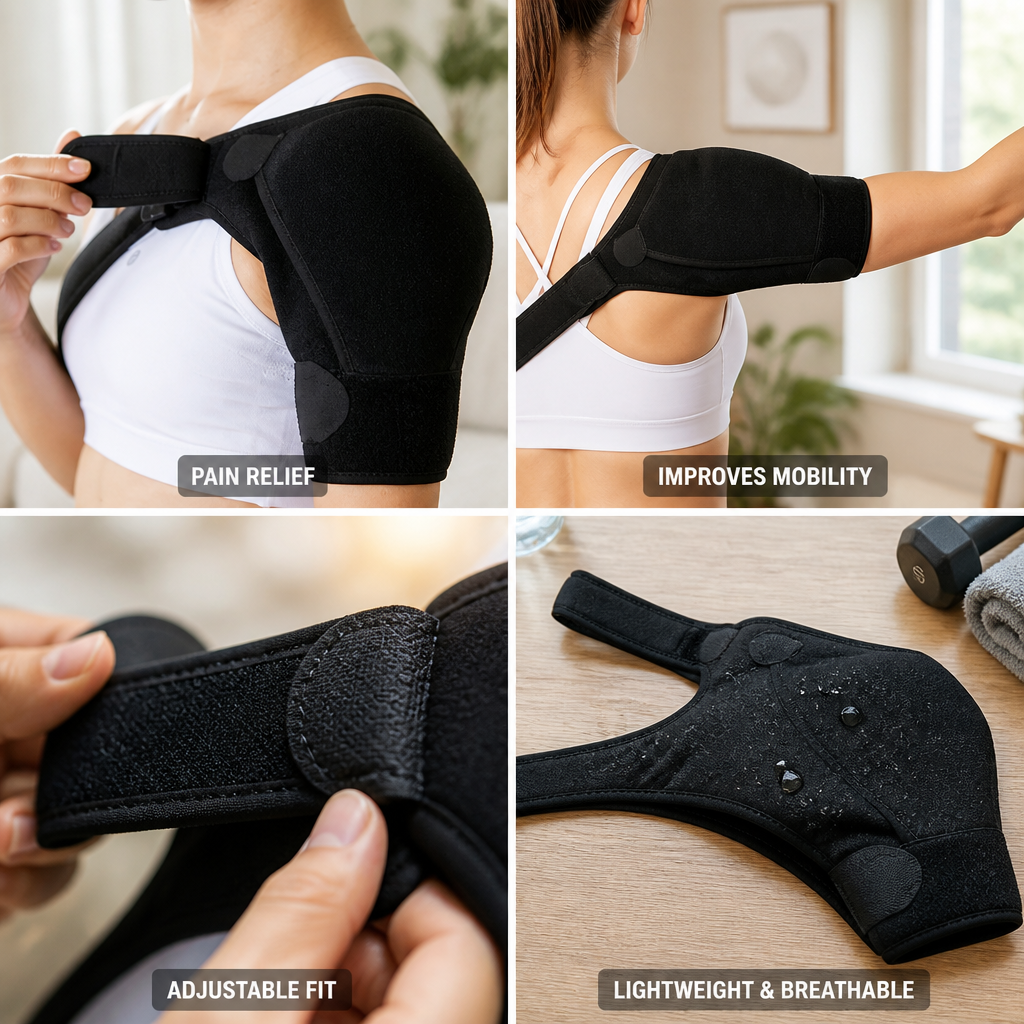 Compression Shoulder Brace Adjustable Ergonomic Support