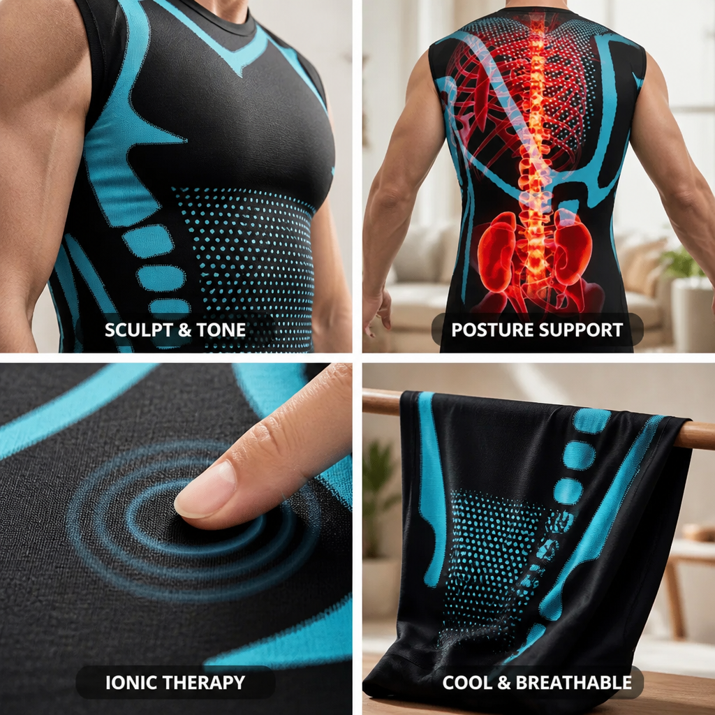 Compression Vest Seamless Neoprene Spandex Ionic & Far-Infrared