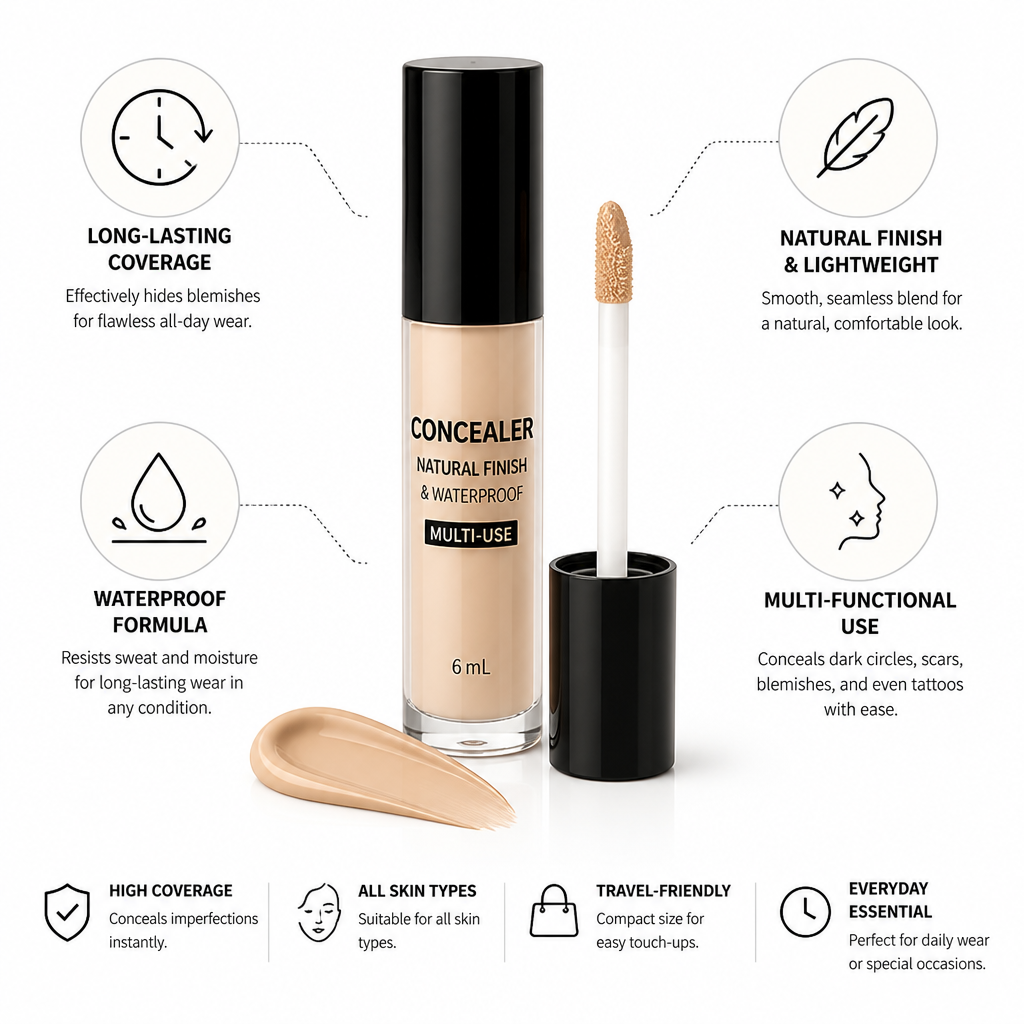 Concealer Natural Finish & Waterproof Multi-Use
