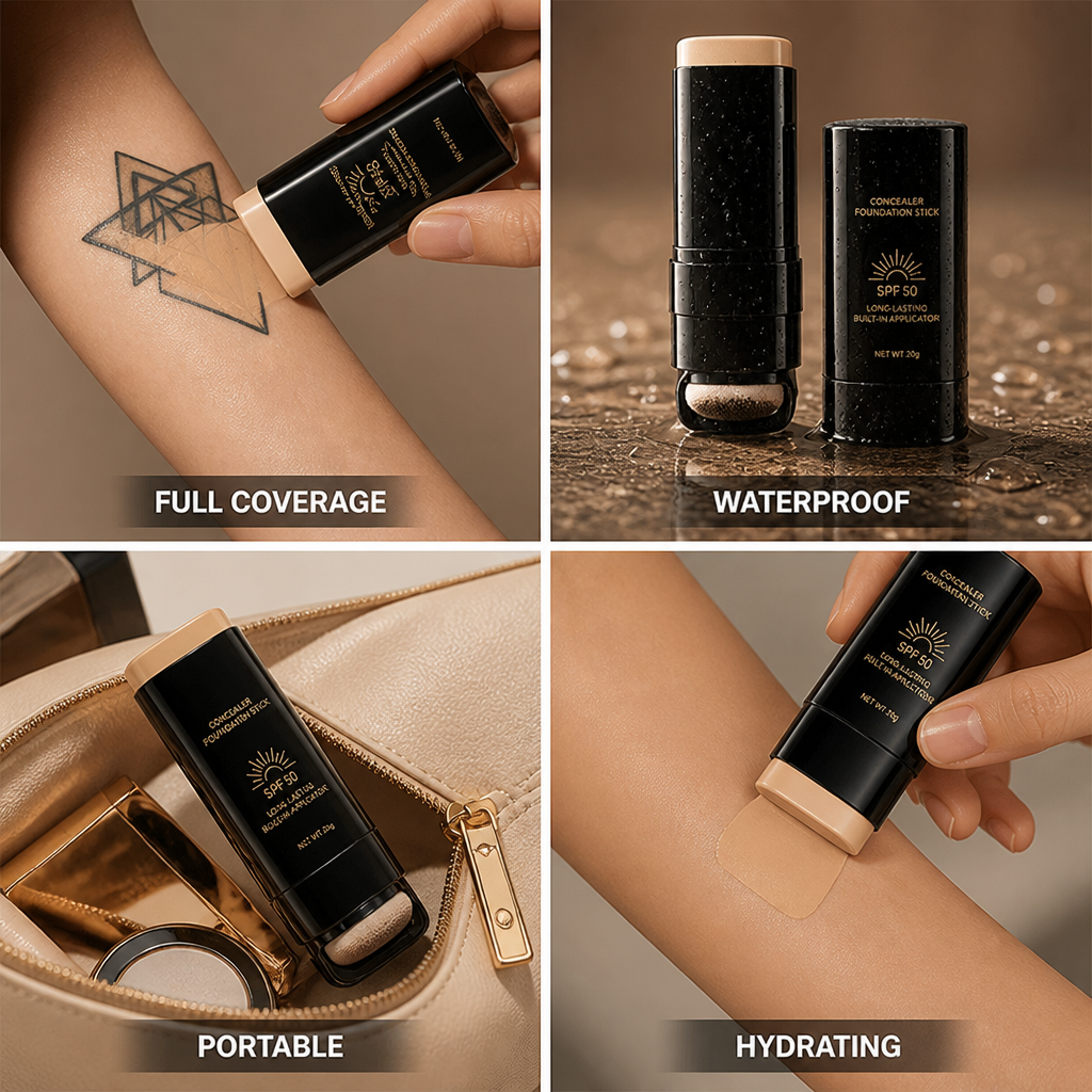 Concealer Stick Full-Coverage Waterproof Hydrating