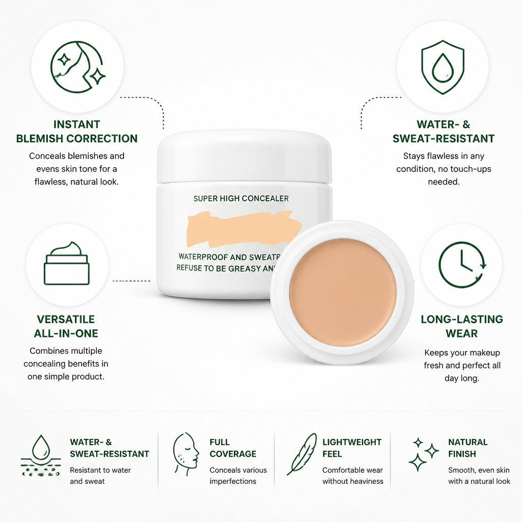 Concealer Water- & Sweat-Resistant Full Coverage