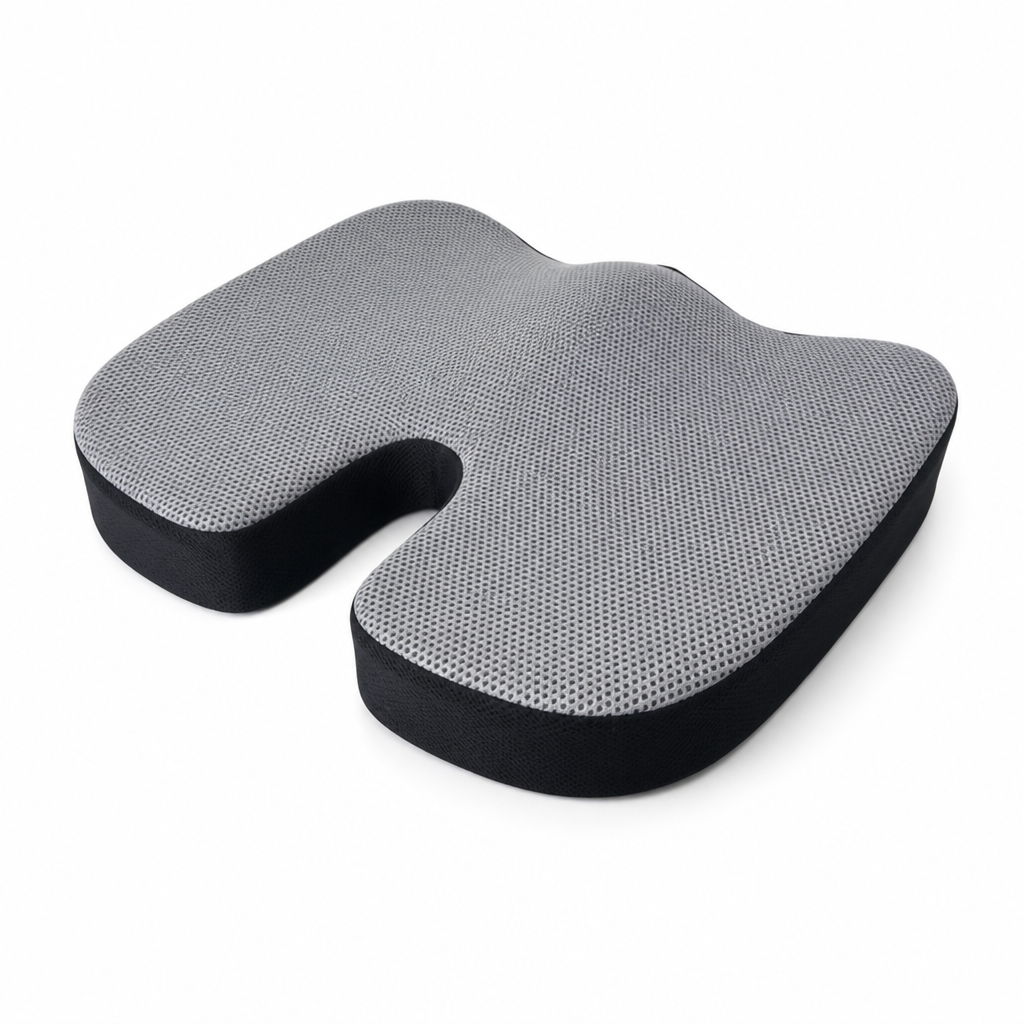 Contoured Memory Foam & Cooling Gel Seat Cushion