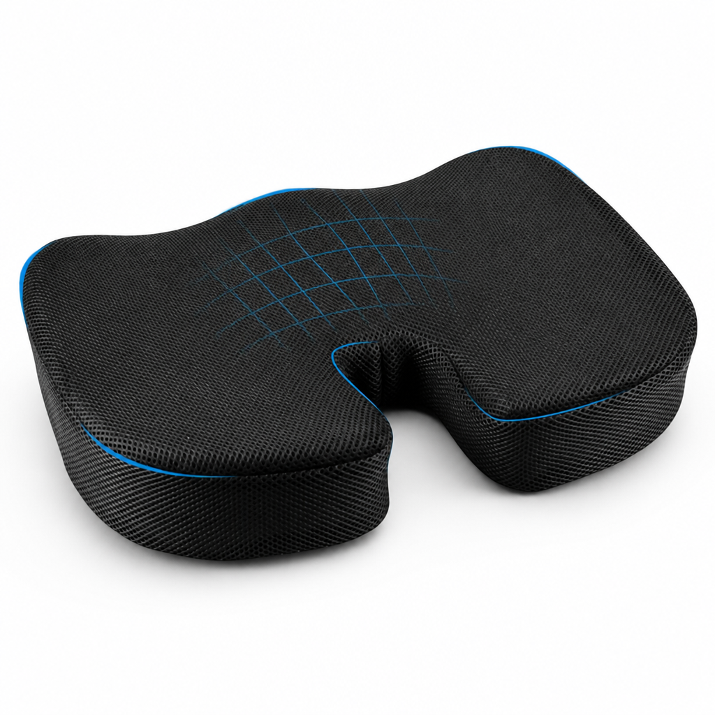 Contoured Memory Foam & Cooling Gel Seat Cushion