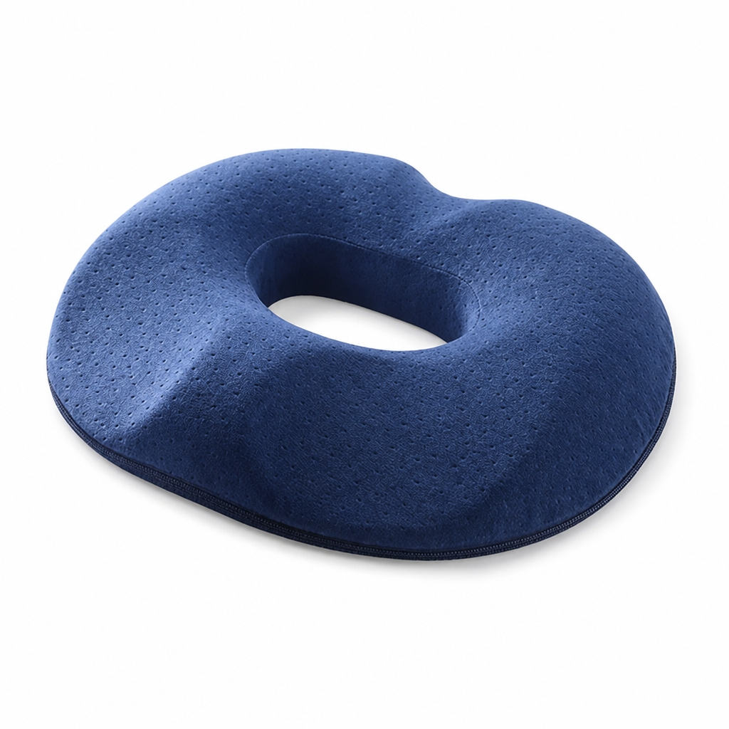 Contoured Memory Foam Seat Cushion (Removable Machine-Washable Cover)