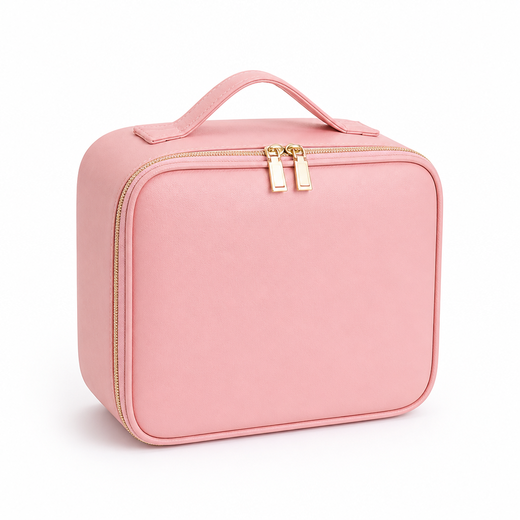 Cosmetic Bag Built-In LED Mirror Spacious Compartments