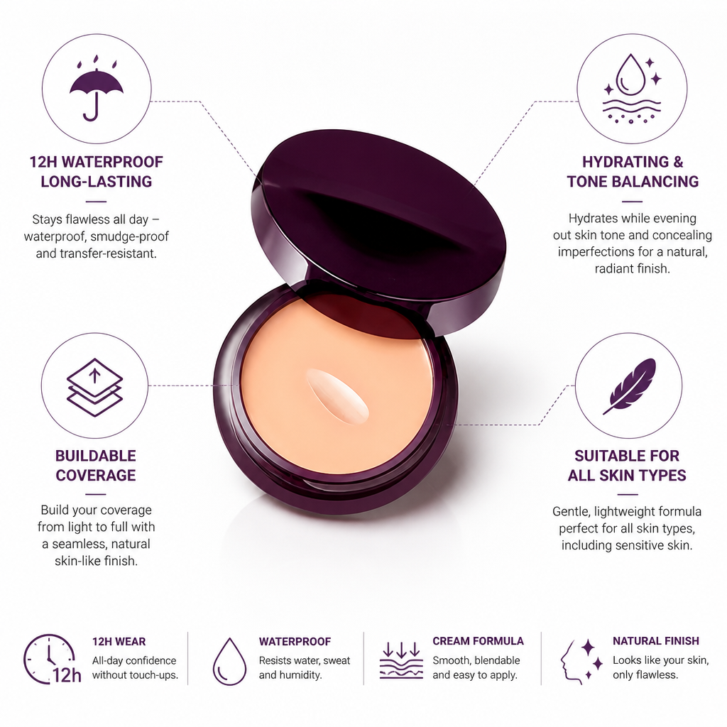 Cream Concealer 12H Waterproof Hydrating Buildable