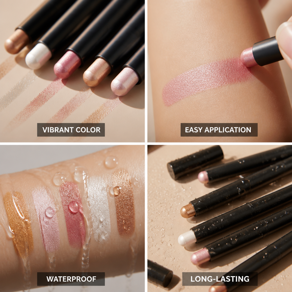 Cream Eyeshadow Pencil Twist-Up Waterproof Hypoallergenic