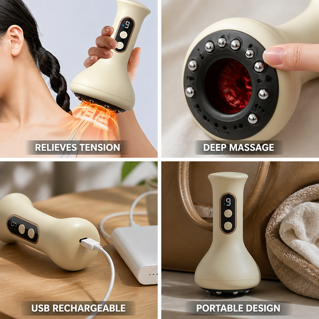 Cupping & Scraping Massager 9-Speed USB Rechargeable