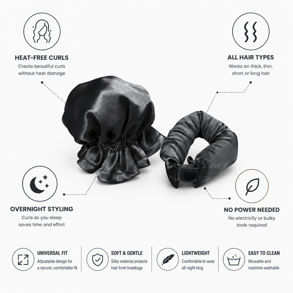 Curling Cap Heat-Free Universal Fit & Adjustable