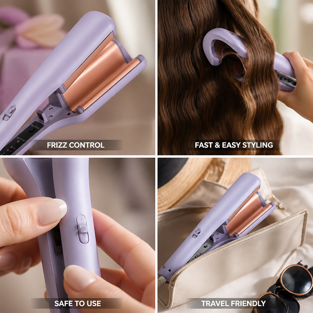 Curling Iron Negative Ion & Ceramic Coating Frizz Control