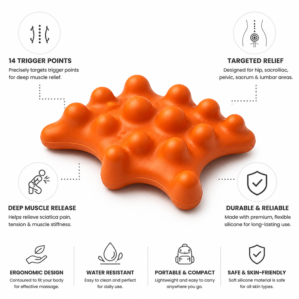 Deep Muscle Massager 14 Trigger Points Ergonomic & Portable