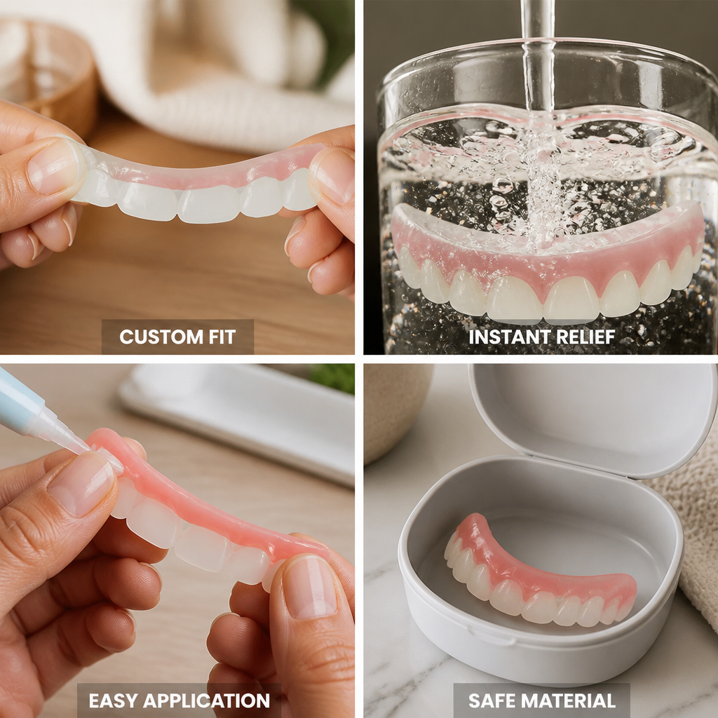 Denture Adjustment Kit Soft Silicone Custom Fit