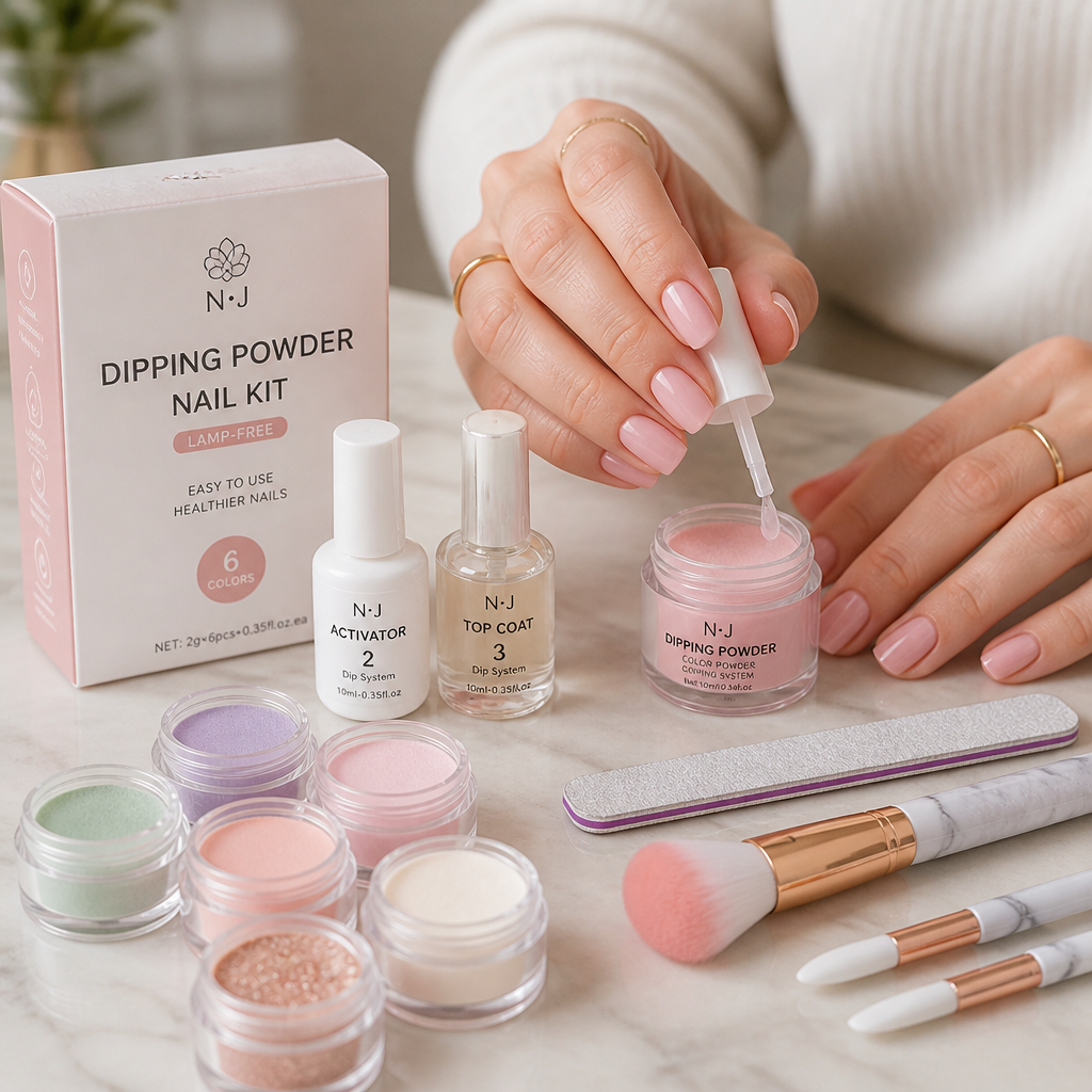 Dipping Powder Nail Kit Lamp-Free Tools & Top Coat