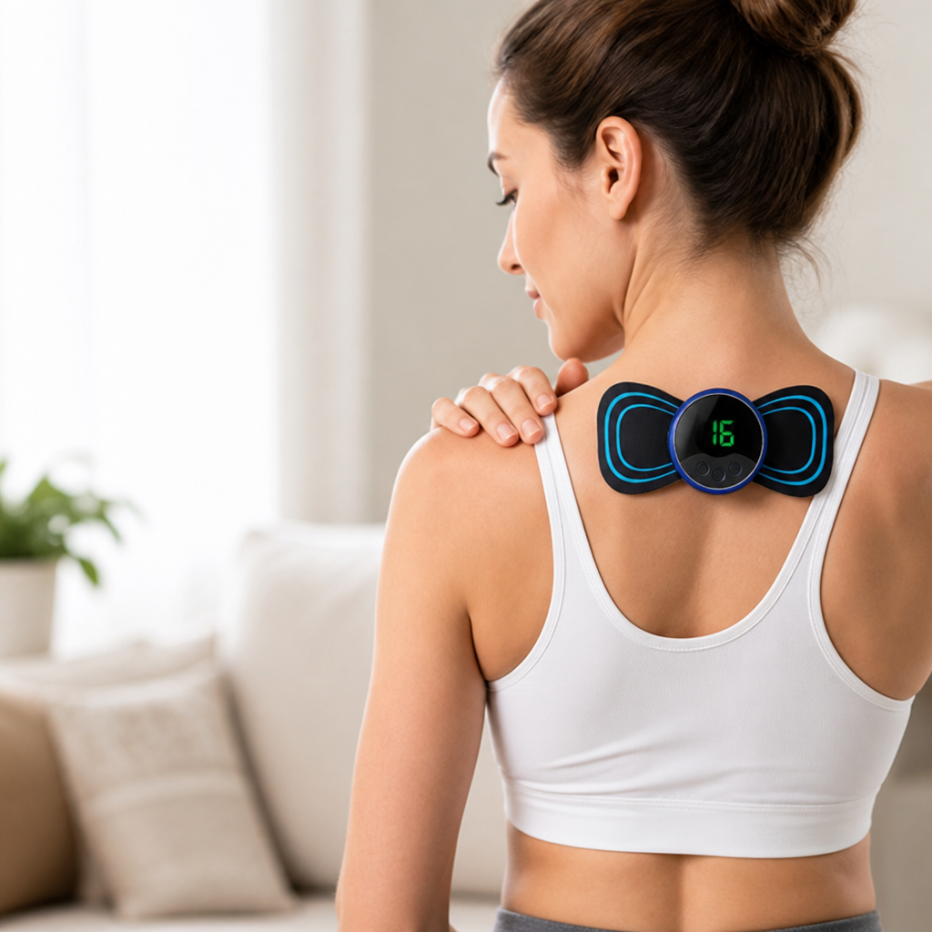 EMS Massage Pad Portable Rechargeable Includes 3 Reusable Pads