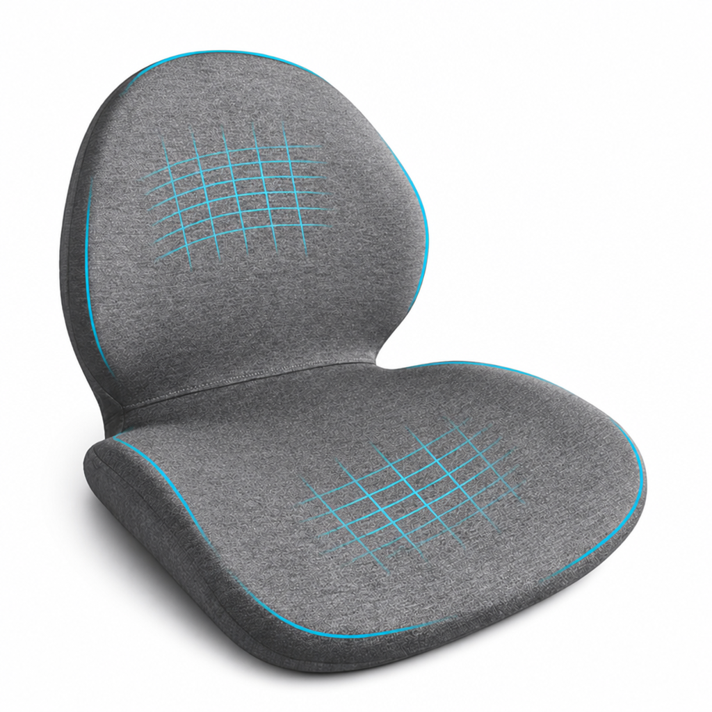 Ergonomic Contoured Breathable Seat Cushion (Non-Slip Base)