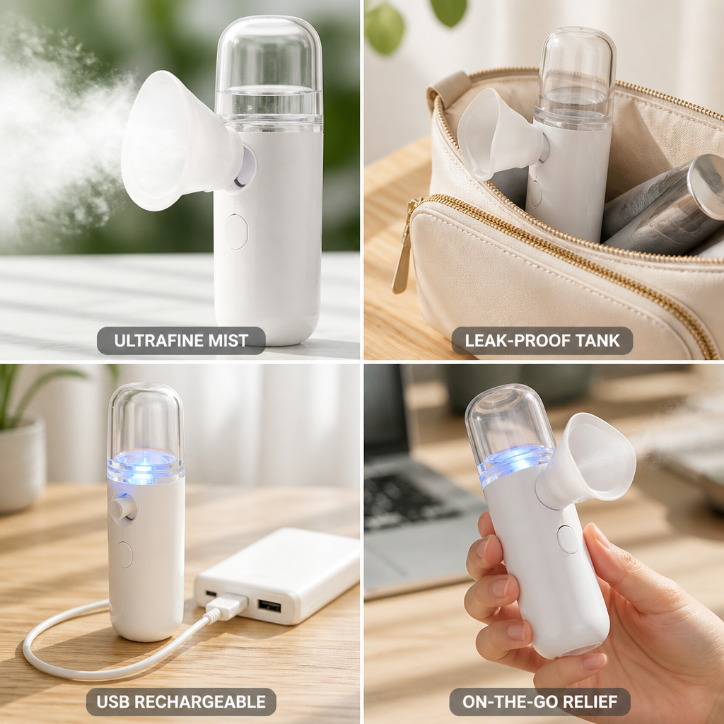 Eye Mist Sprayer Ultrafine Mist Leak-Proof Tank USB Rechargeable