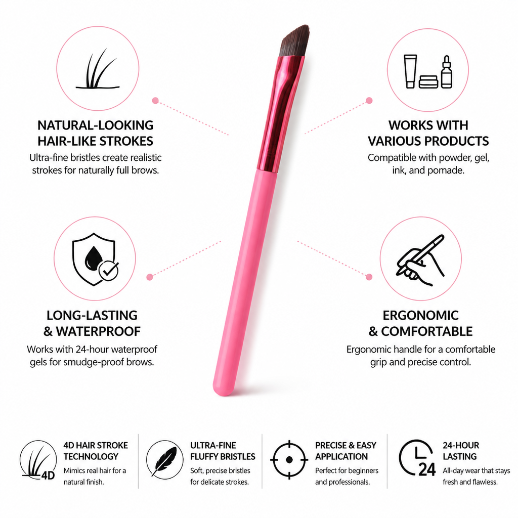 Eyebrow Brush 4D Hair Stroke Ultra-Fine Bristles