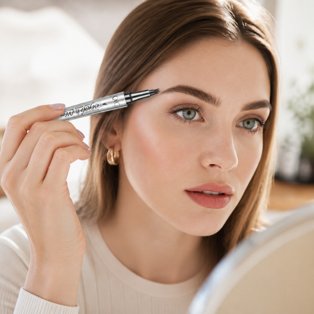 Eyebrow Pen 4-Point Microblade Tip Waterproof & Smudge-Proof