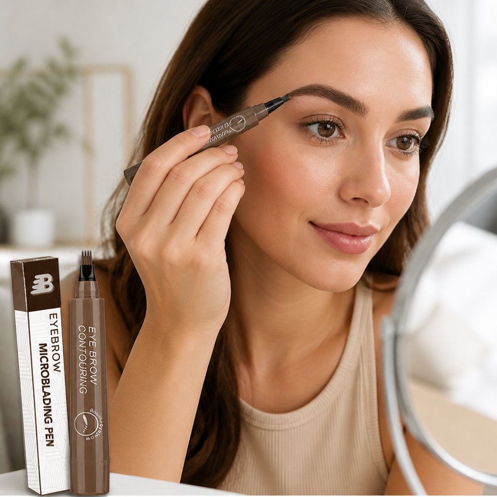 Eyebrow Pen Hair-Like Micro Tip Waterproof 24-Hour Hold
