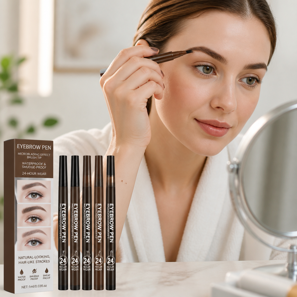 Eyebrow Pen Microblading Effect Brush Tip Waterproof & Smudge-Proof