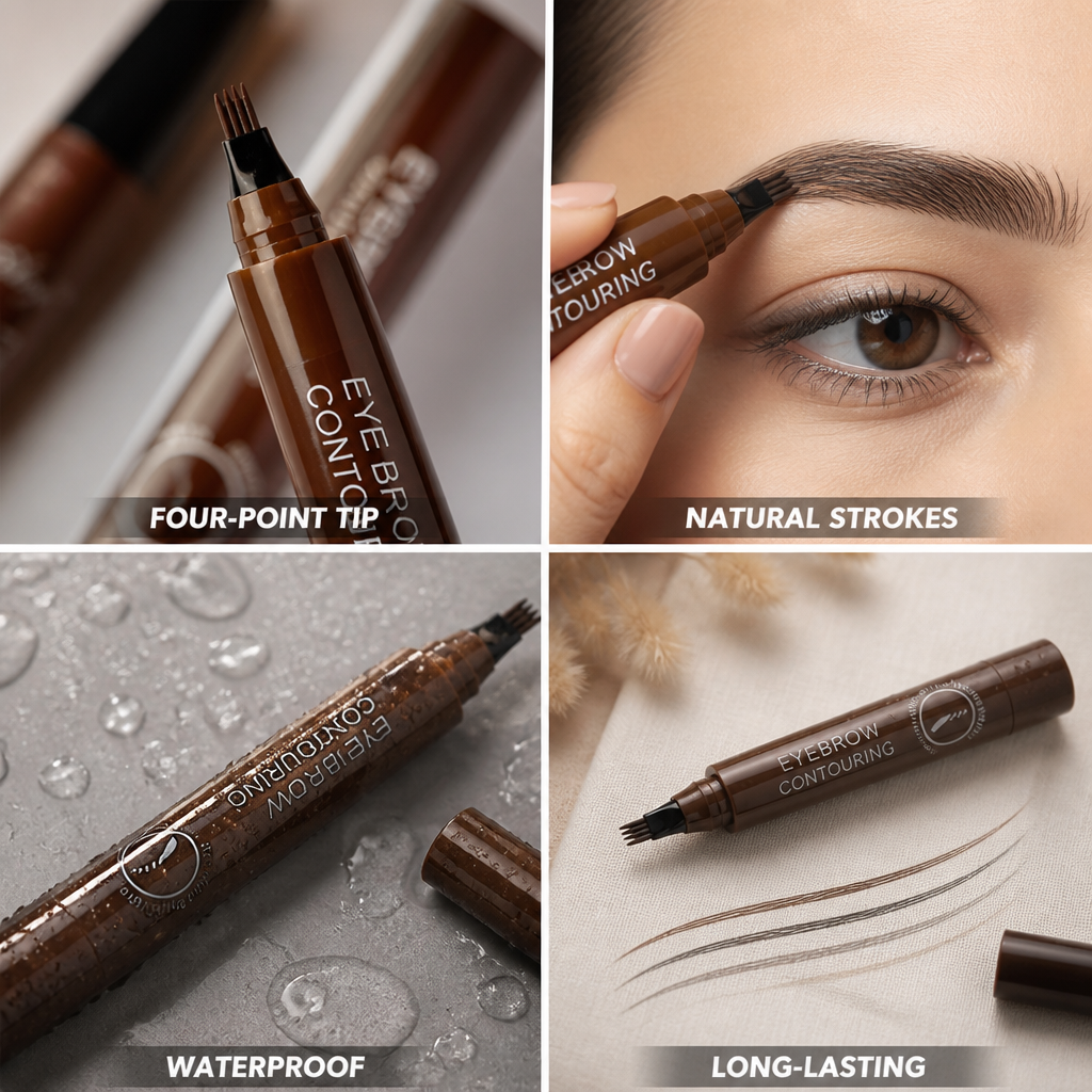 Eyebrow Pencil Four-Point Microblade Tip Waterproof & Long-Lasting