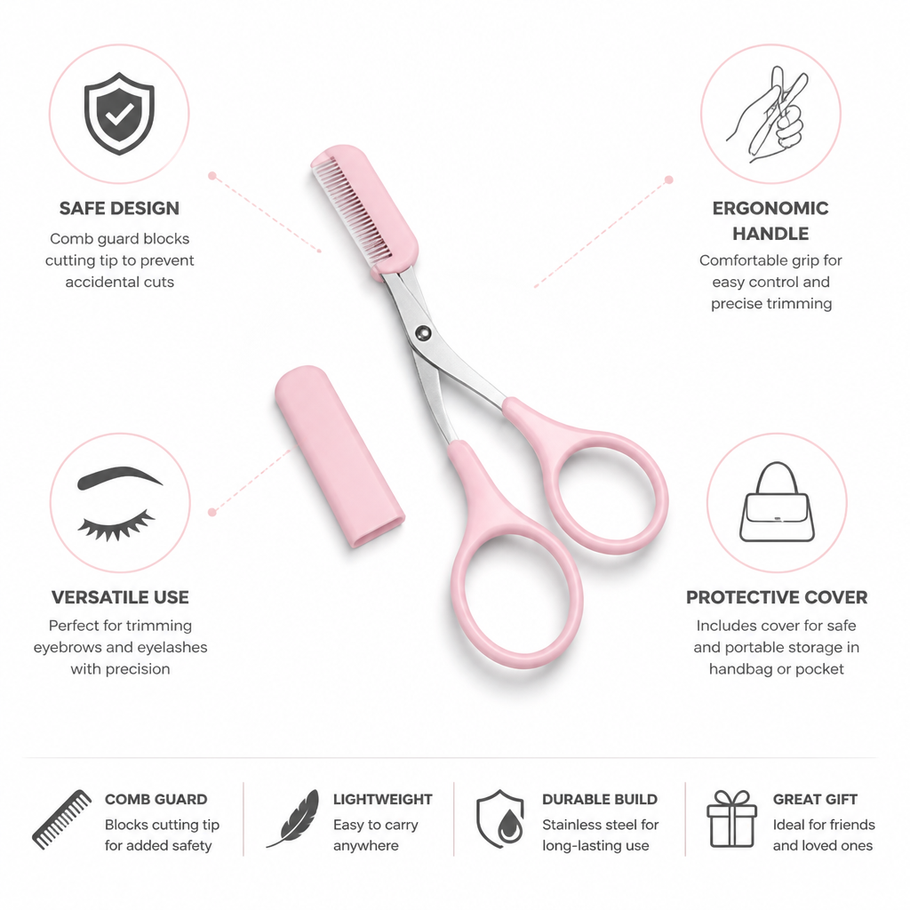 Eyebrow Scissors Comb Guard & Protective Cover