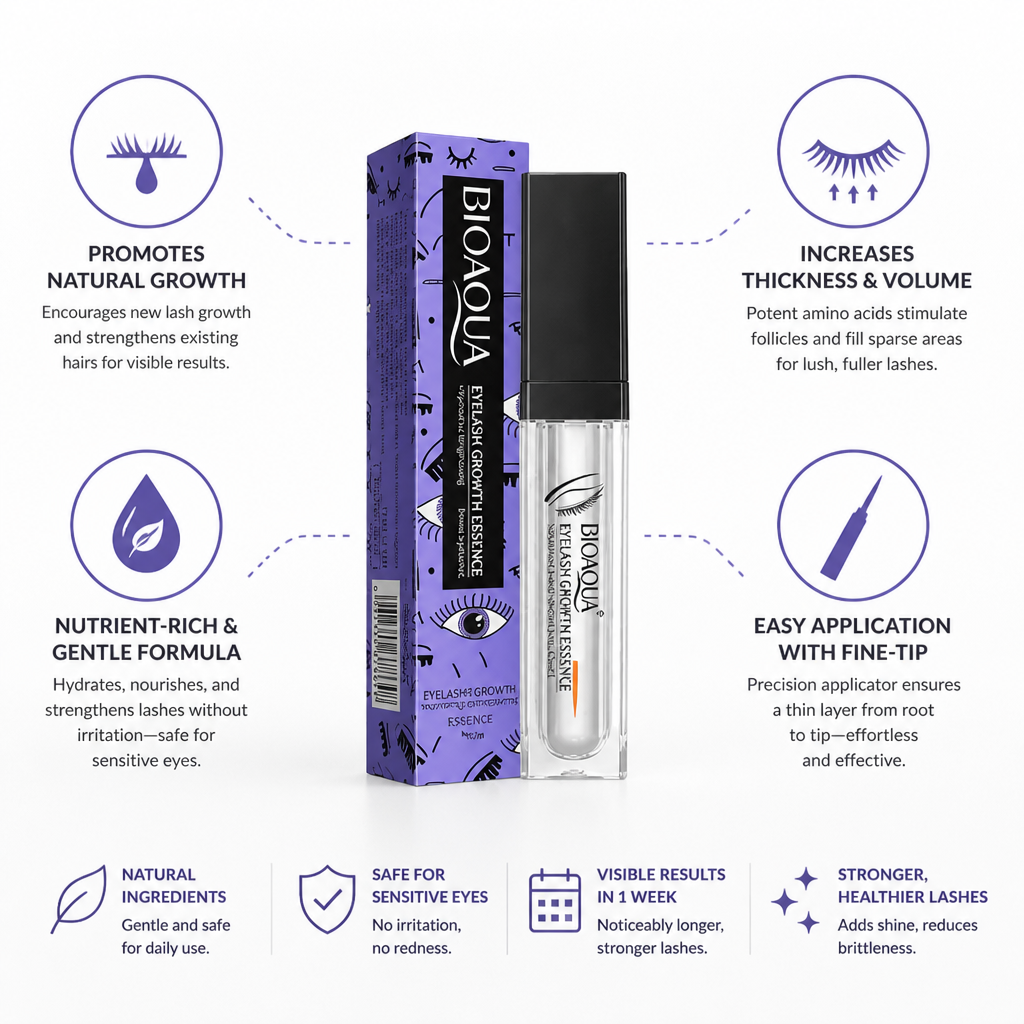 Eyelash Growth Serum Strengthening Nutrient-Rich Fine-Tip Applicator
