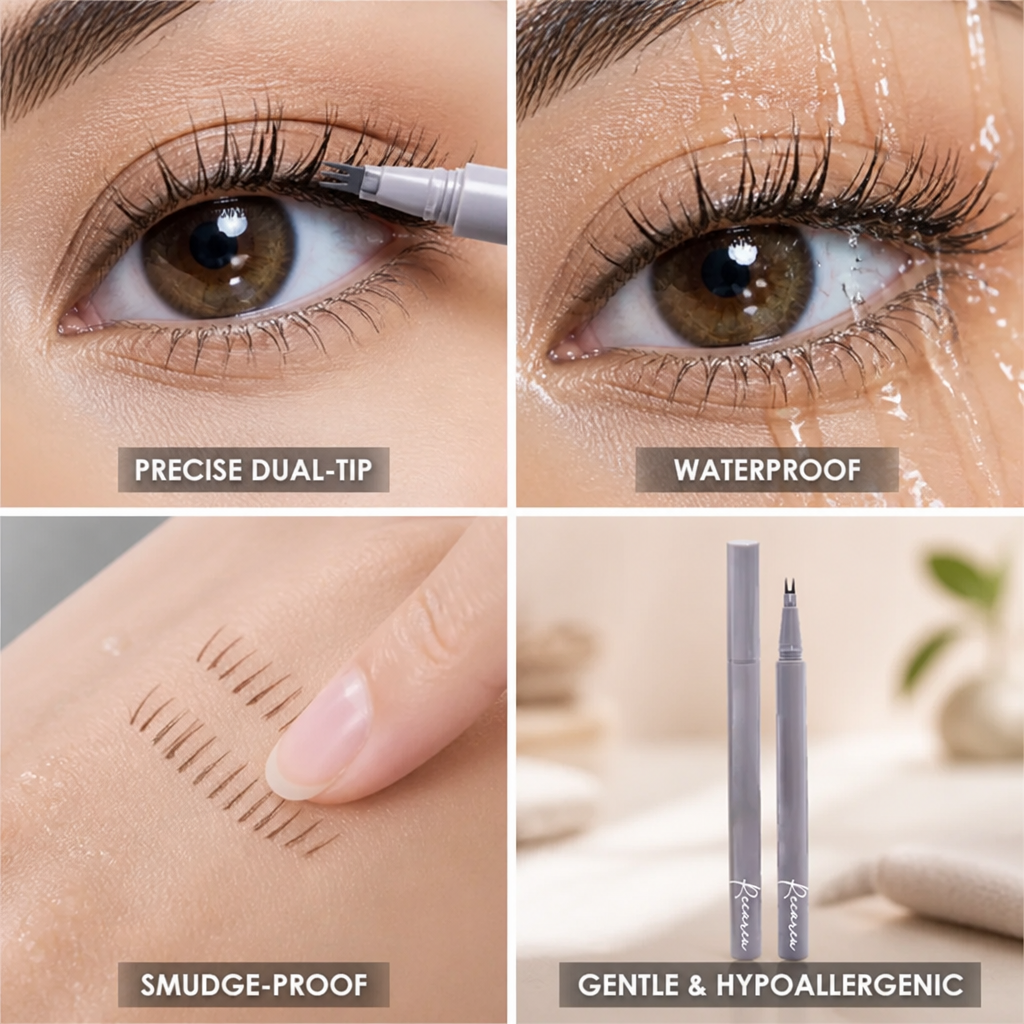 Eyelash Tint Pen Dual-Tip Hypoallergenic Waterproof & Smudge-Proof