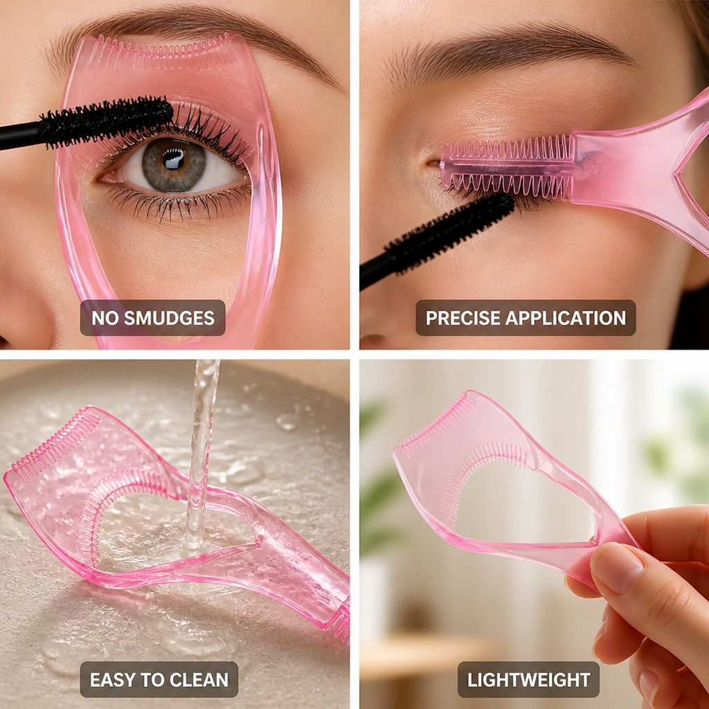 Eyelash Tool 3-In-1 Mascara Shield & Double-Sided Comb