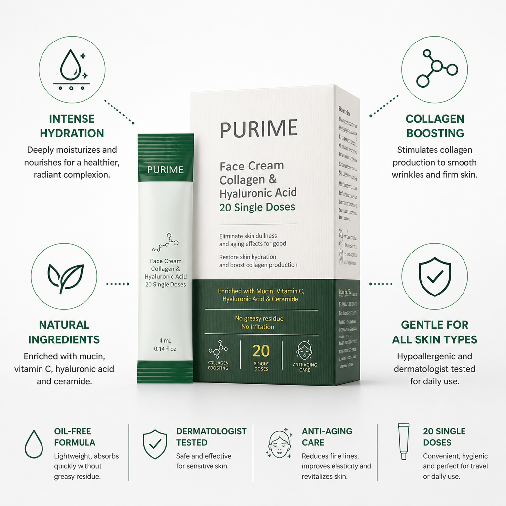 Face Cream Collagen & Hyaluronic Acid 20 Single Doses