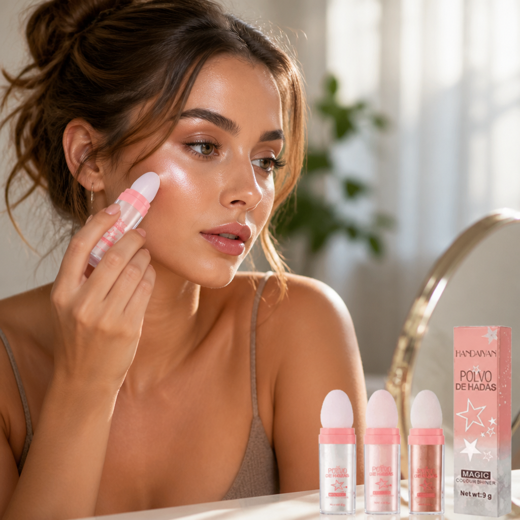 Face Highlighter Stick Foam Tip Creamy Shimmer