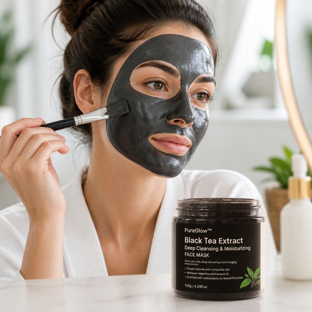 Face Mask Black Tea Extract Deep Cleansing & Moisturizing
