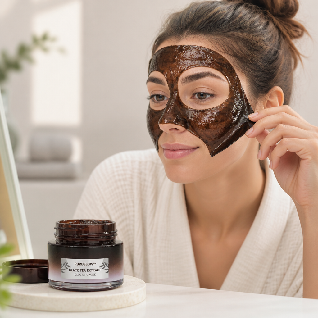 Face Mask Black Tea Peel-Off Anti-Aging & Blackhead Removal