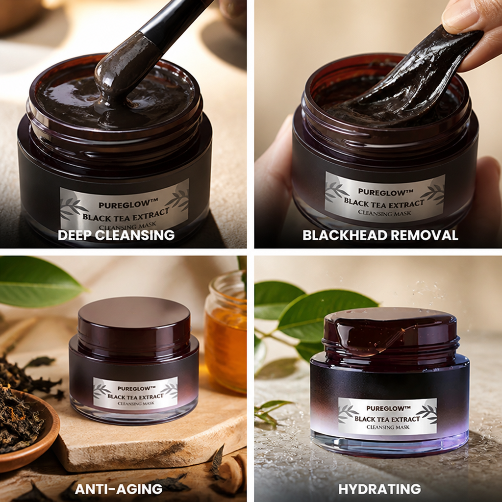 Face Mask Black Tea Peel-Off Anti-Aging & Blackhead Removal