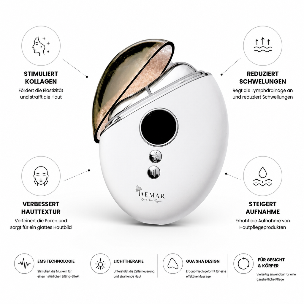 Facial & Body Massager EMS Light Therapy Gua Sha