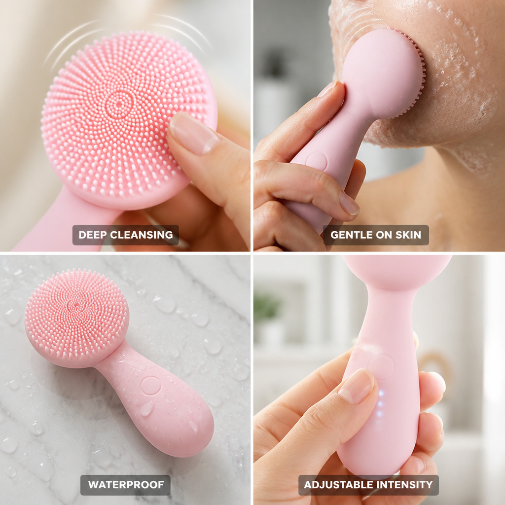 Facial Cleanser Ultrasonic Deep Pore Adjustable Intensity