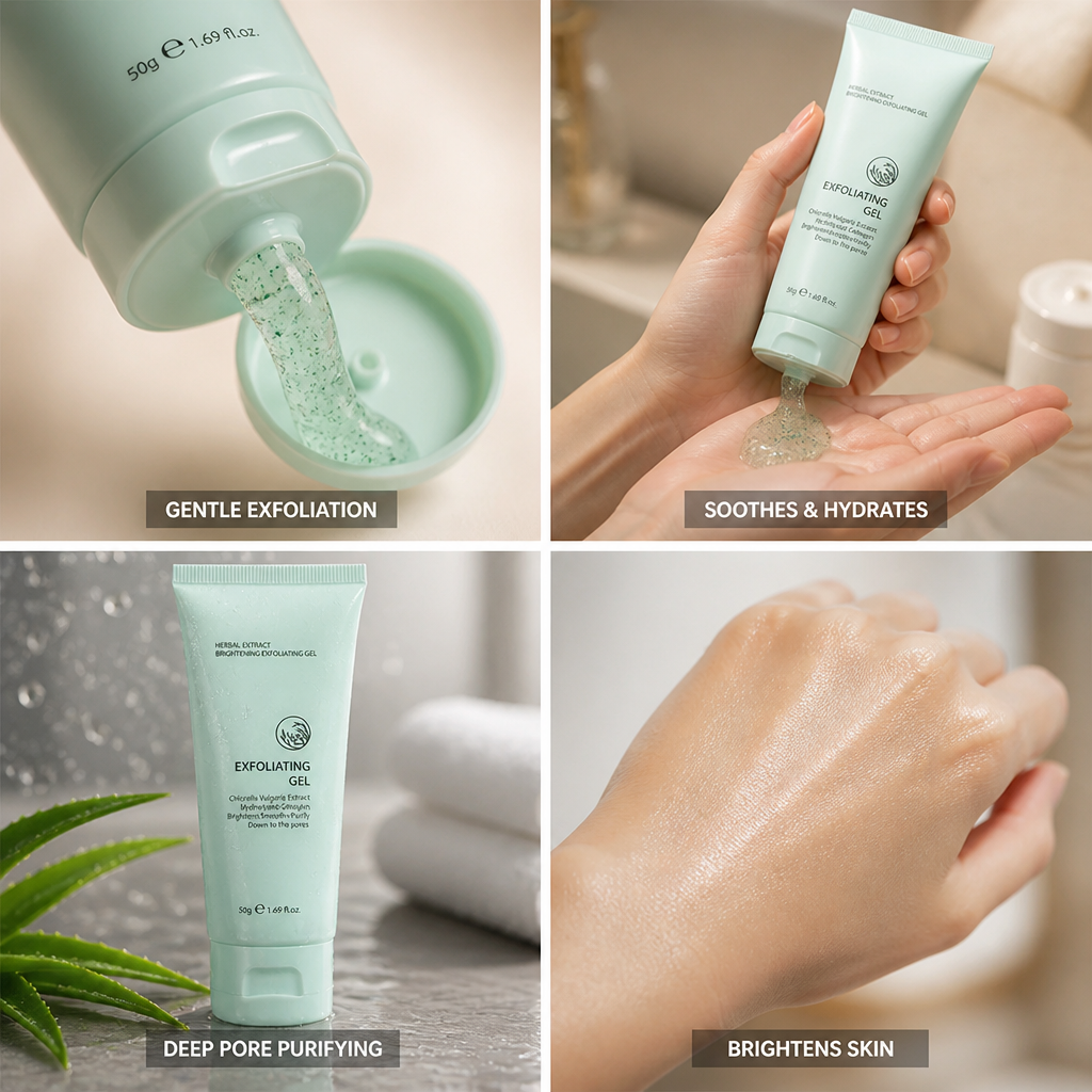 Facial Exfoliating Gel Gentle Aloe Vera Brightening