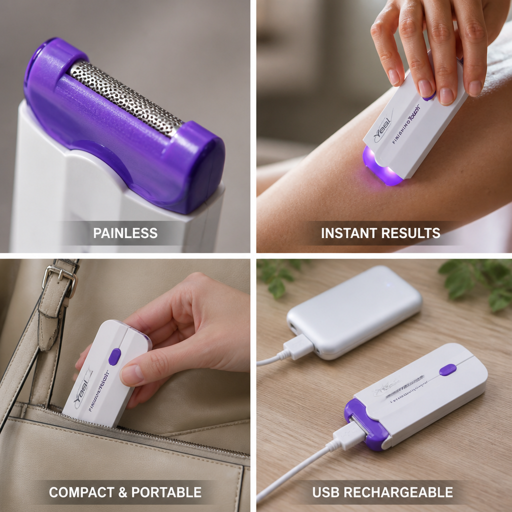 Facial Hair Remover Electric Painless USB Rechargeable