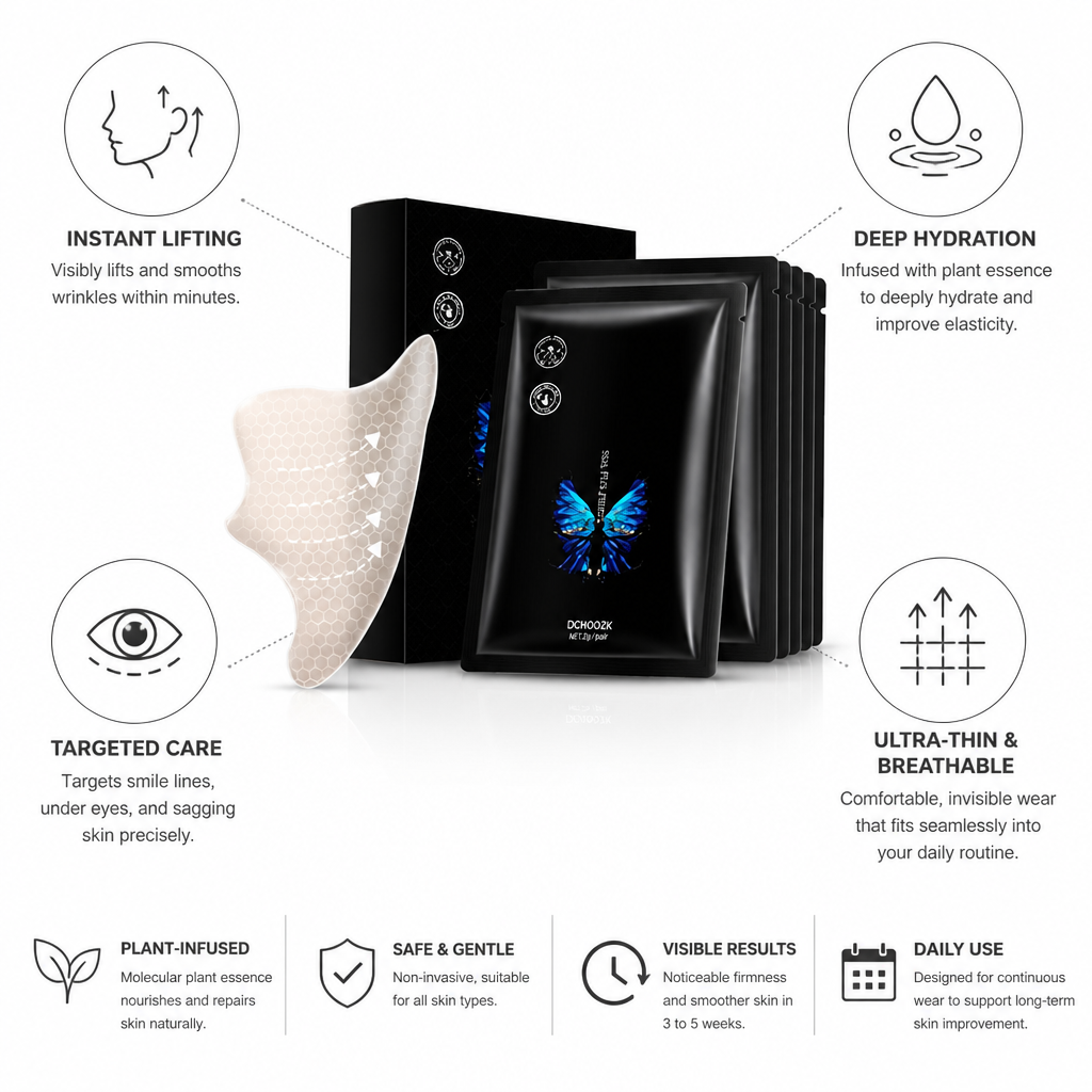 Facial Lift Strips Dual-Action Lifting & Hydrating Set of 5