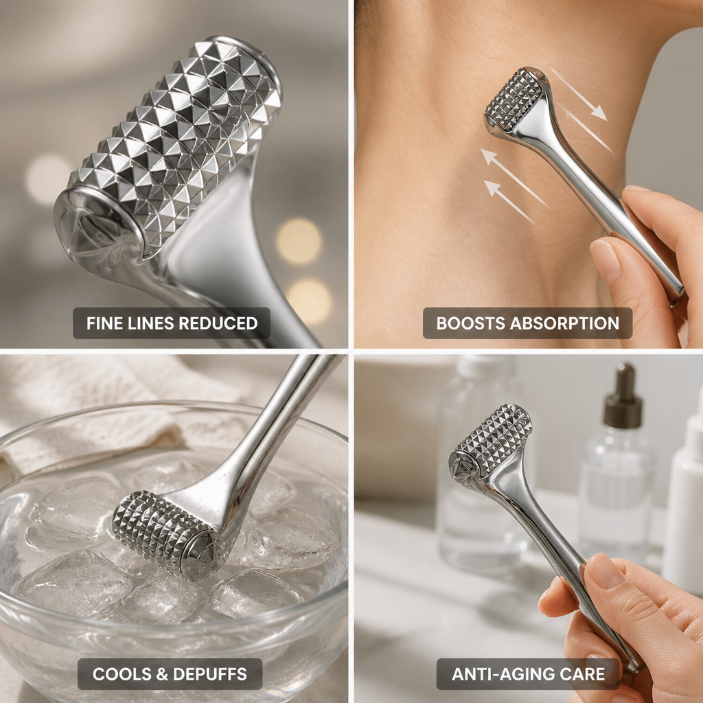Facial Roller Cooling Anti-Aging Serum Booster