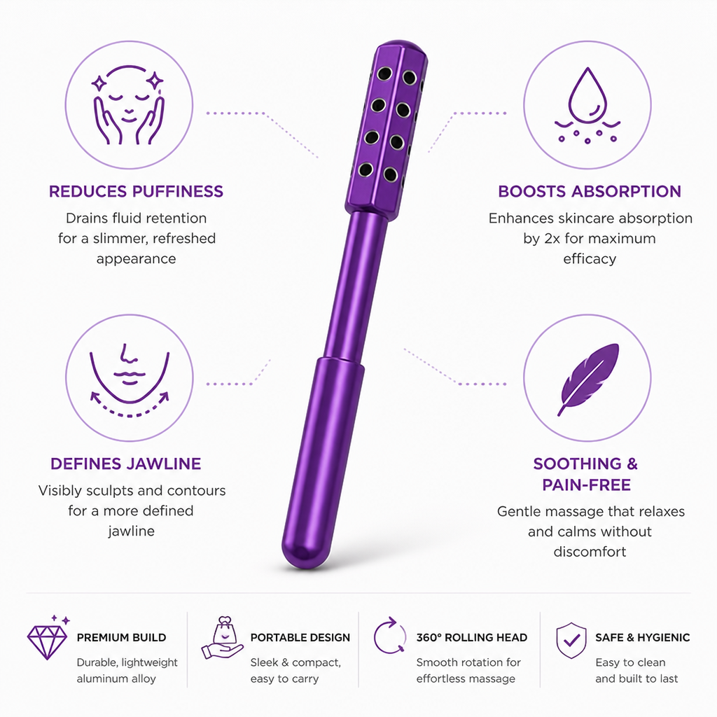 Facial Roller Reduces Puffiness & Boosts Absorption