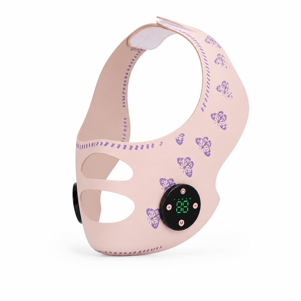 Facial Sculpting Kit Adjustable EMS Jaw Strap & Cheek Pads