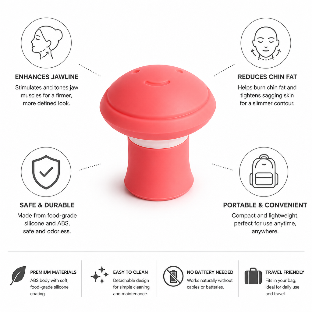 Facial Suction Trainer Jawline Contouring Portable Food-Grade Silicone