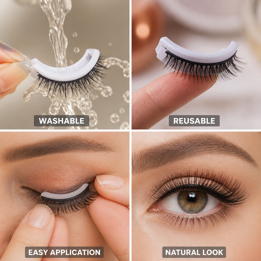 False Eyelashes Self-Adhesive Heat-Activated Reusable