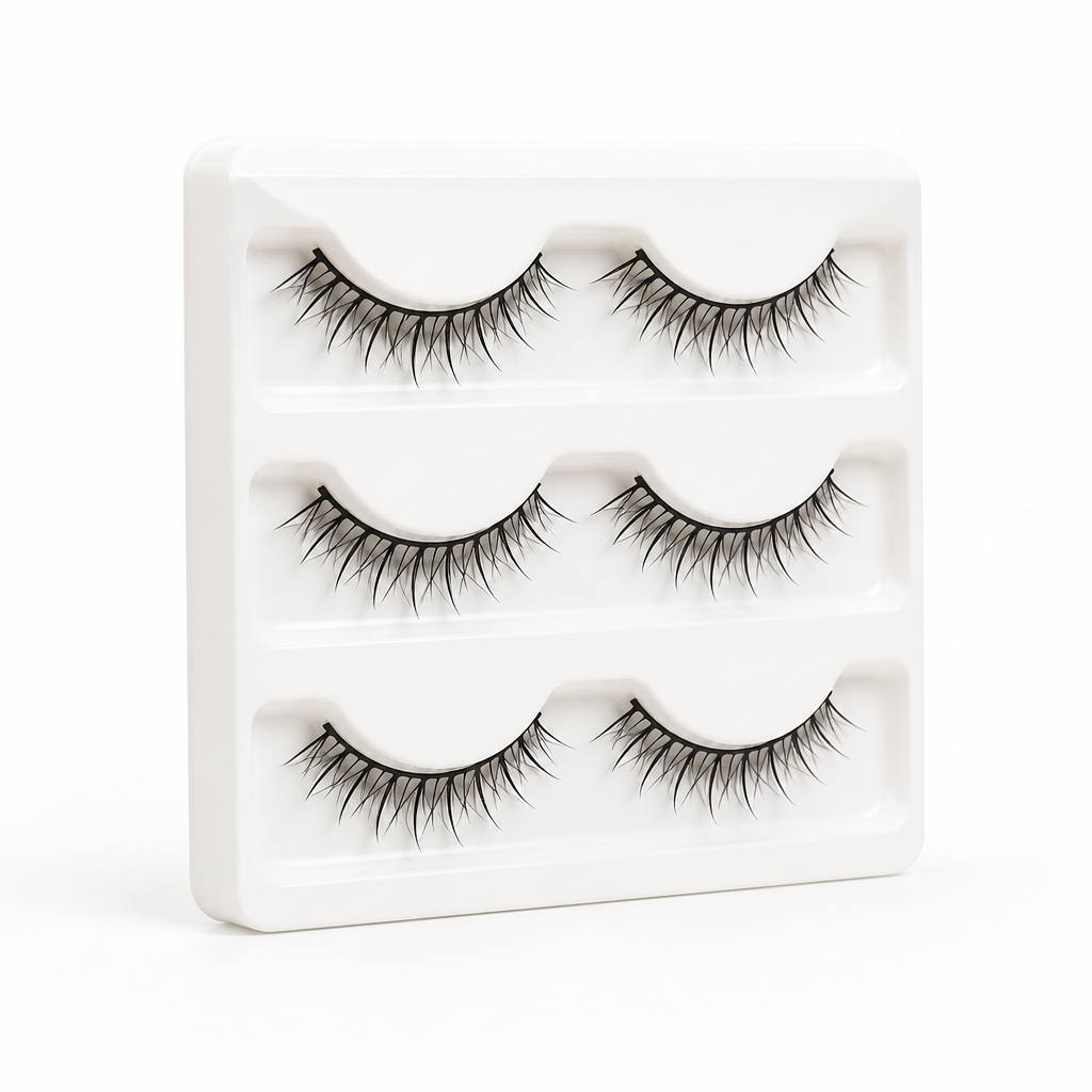 False Eyelashes Self-Adhesive Reusable Synthetic Fibers 3 Pairs