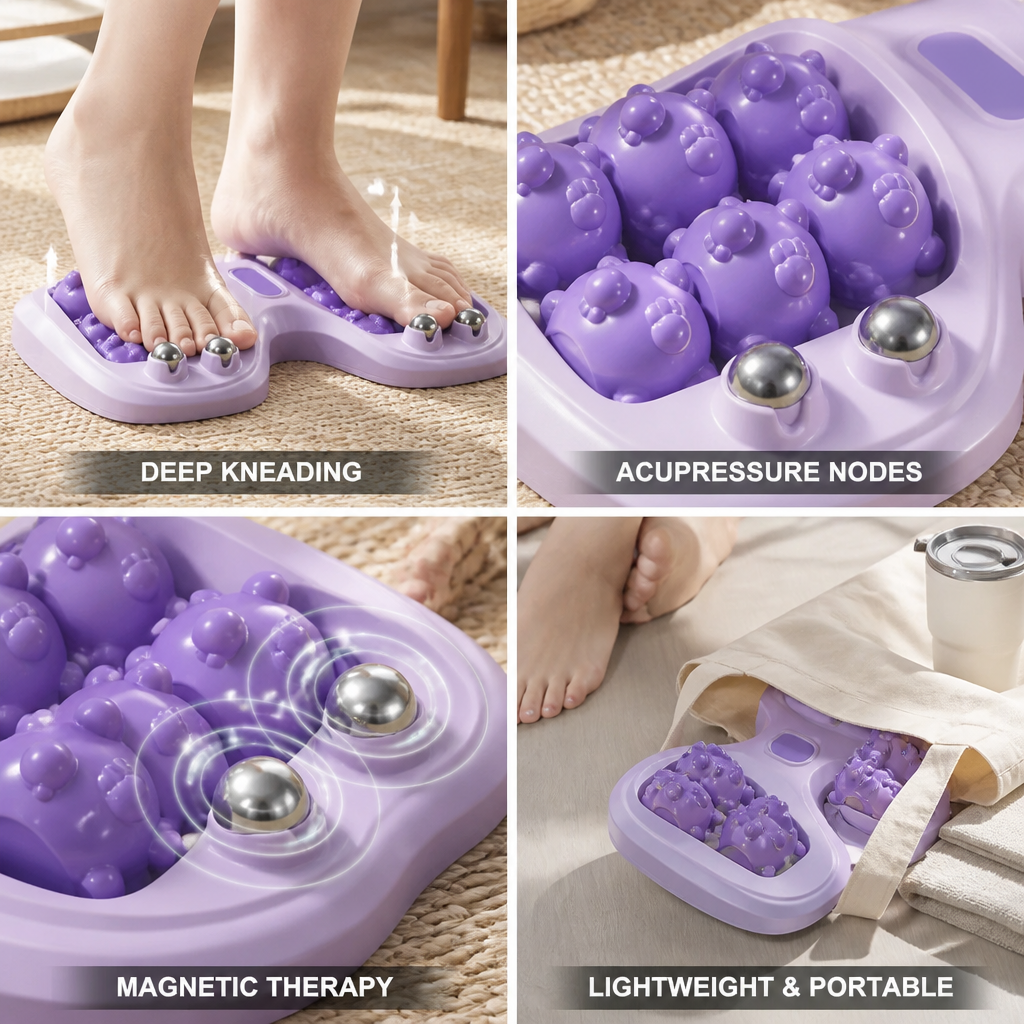 Foot Massage Roller Dual Kneading & Acupressure Nodes